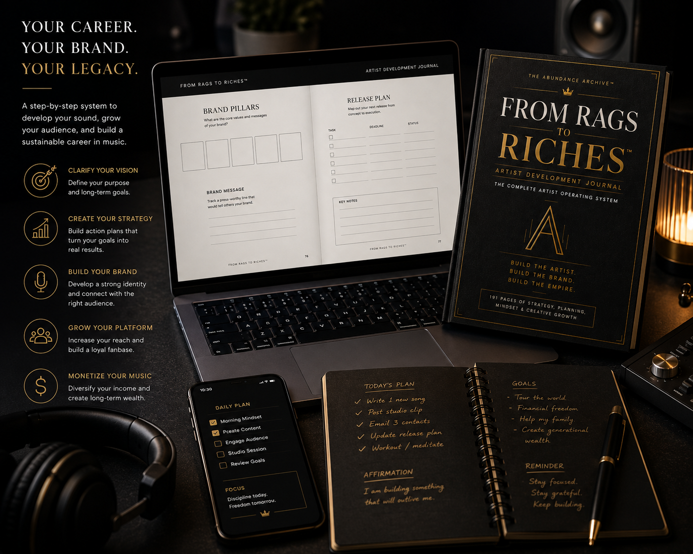 From Rags to Riches™ — Artist Development Journal