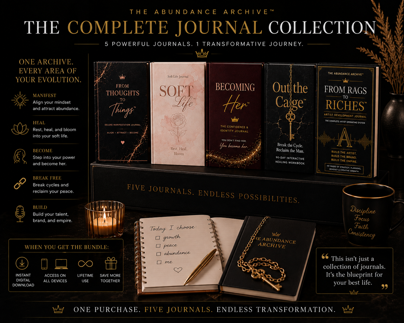 The Complete Journal Collection™ — 5 Journal Digital Bundle